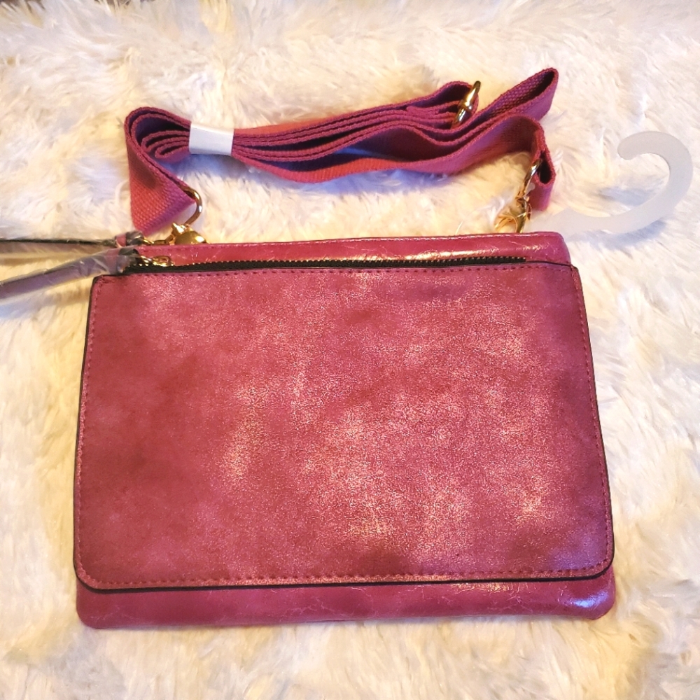 Ladies crossbody purse, bag purple